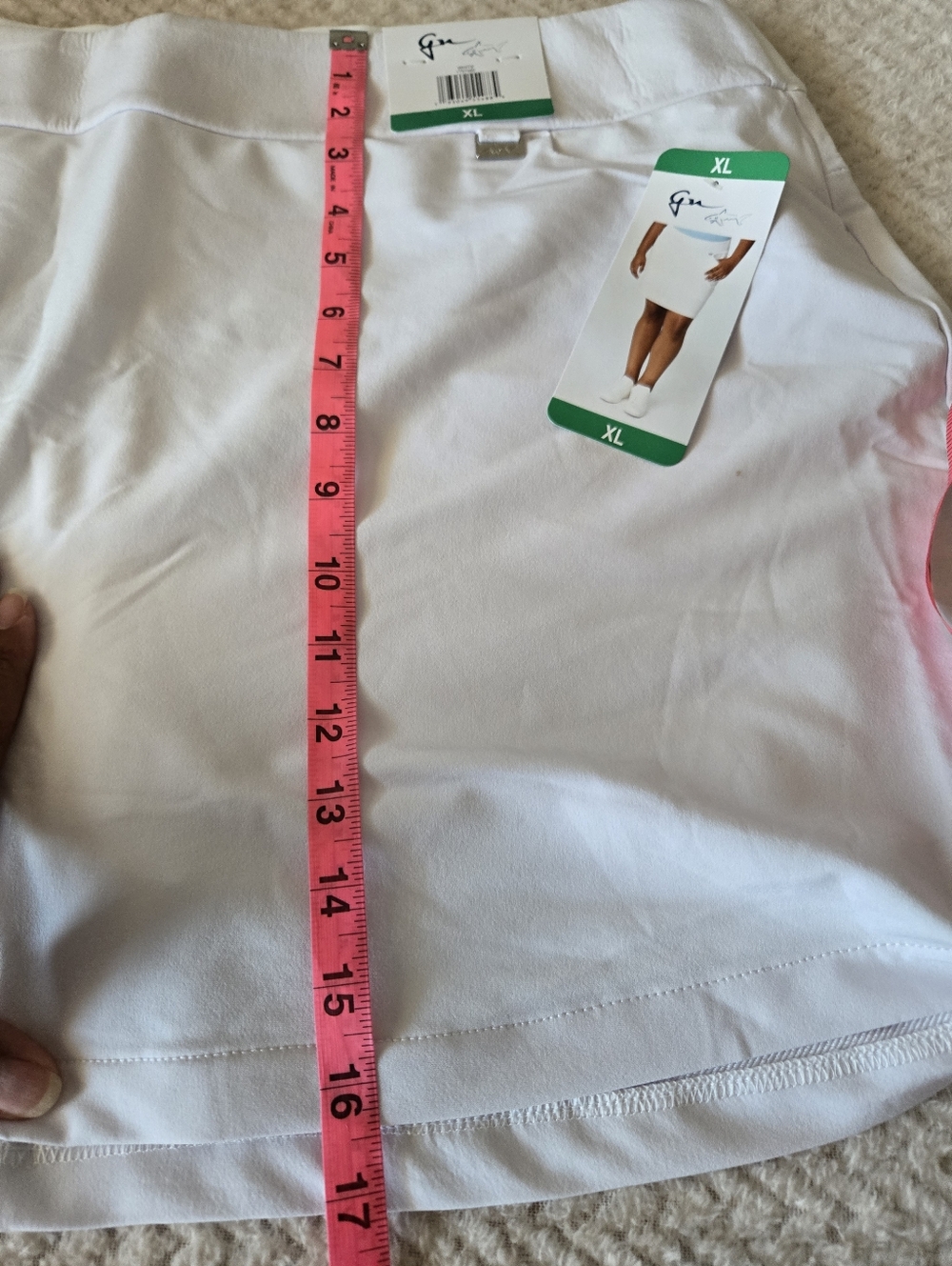 Greg Norman White Golf Skort XL NWT Stretch Athletic Tennis Skirt - Picture 3 of 10